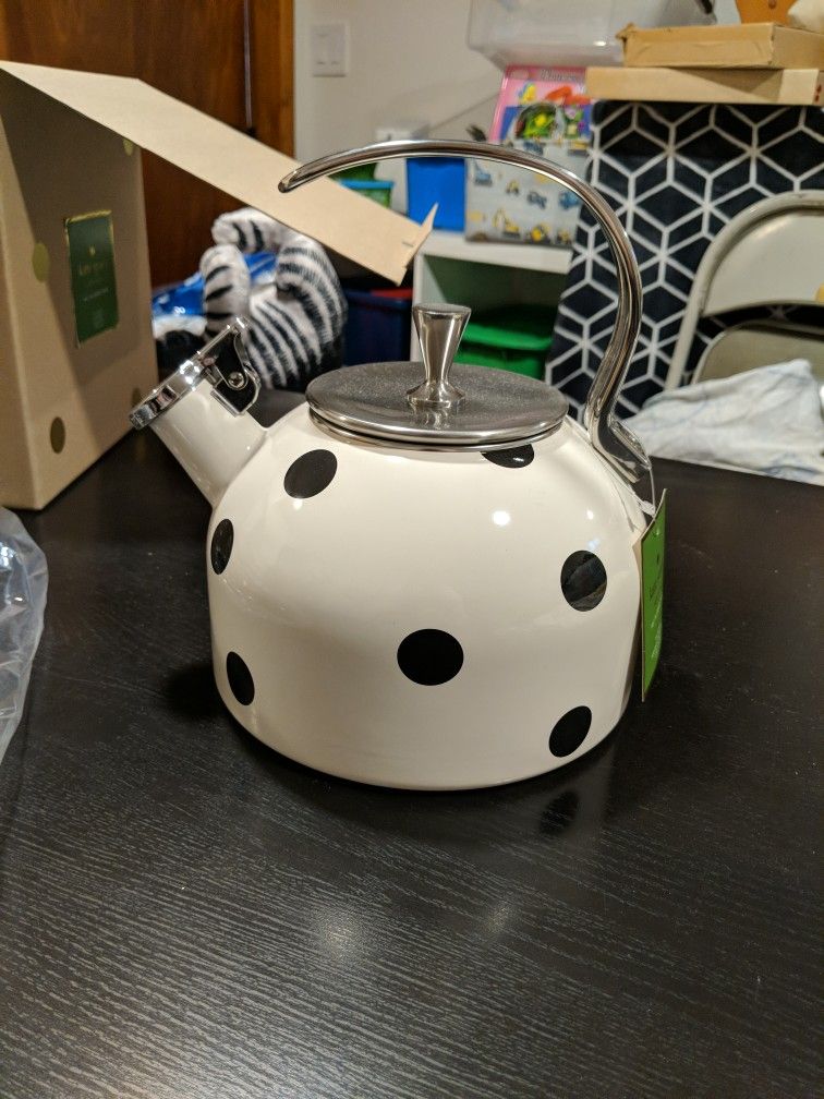 Kate Spade Black Polka Dot Kettle