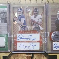 Really Nice Lot Of 3 Football Auto, Numbered Cards NM/ Better