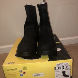 Herman Survivors Men's Leather Boot, THEO Wellington Steel Toe size 13