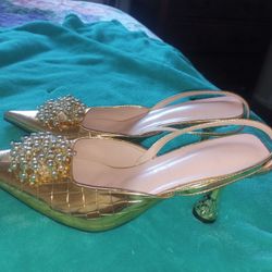 Gold Tone Heels