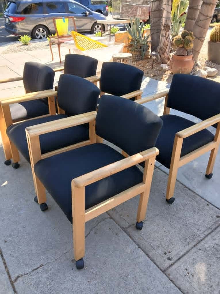 Matching Wood Cushion Chairs (2 left)