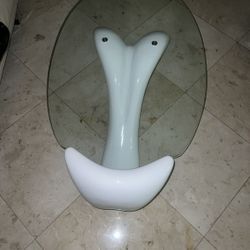 Modern Sculptural Glass Coffee Table