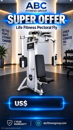 Life fitness pectoral fly gym used