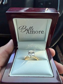 3 carat lab grown engagement ring