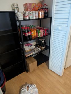 Shelving unit plastic and wood