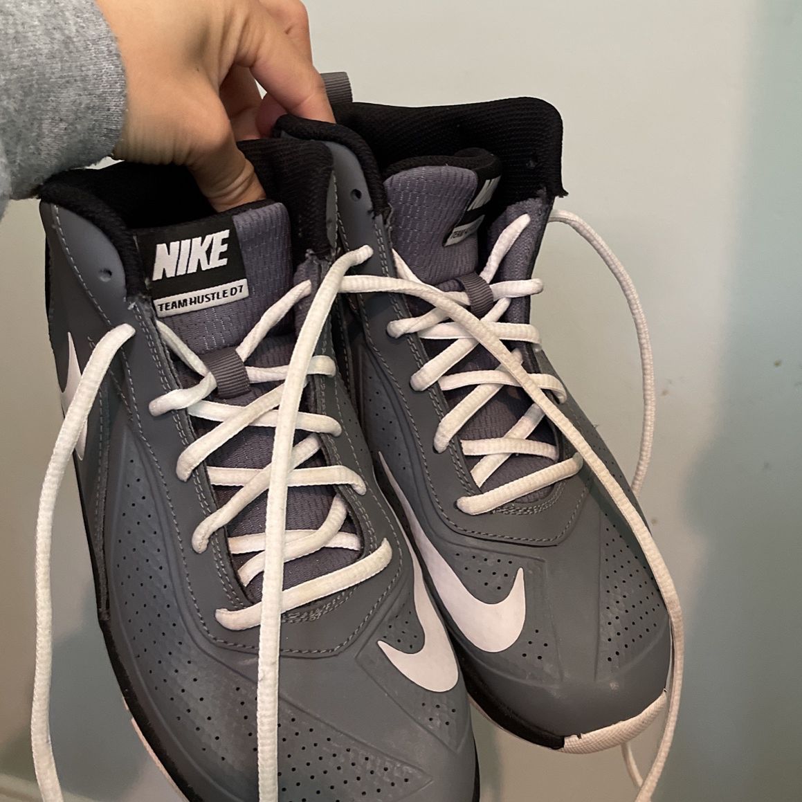Nike, Grey And White Basketball Shoes Size 5Y