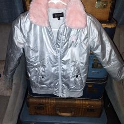 Little girls Size 6 Silver Ton Jacket