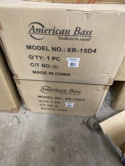 2 American Bass Xr 15s New 