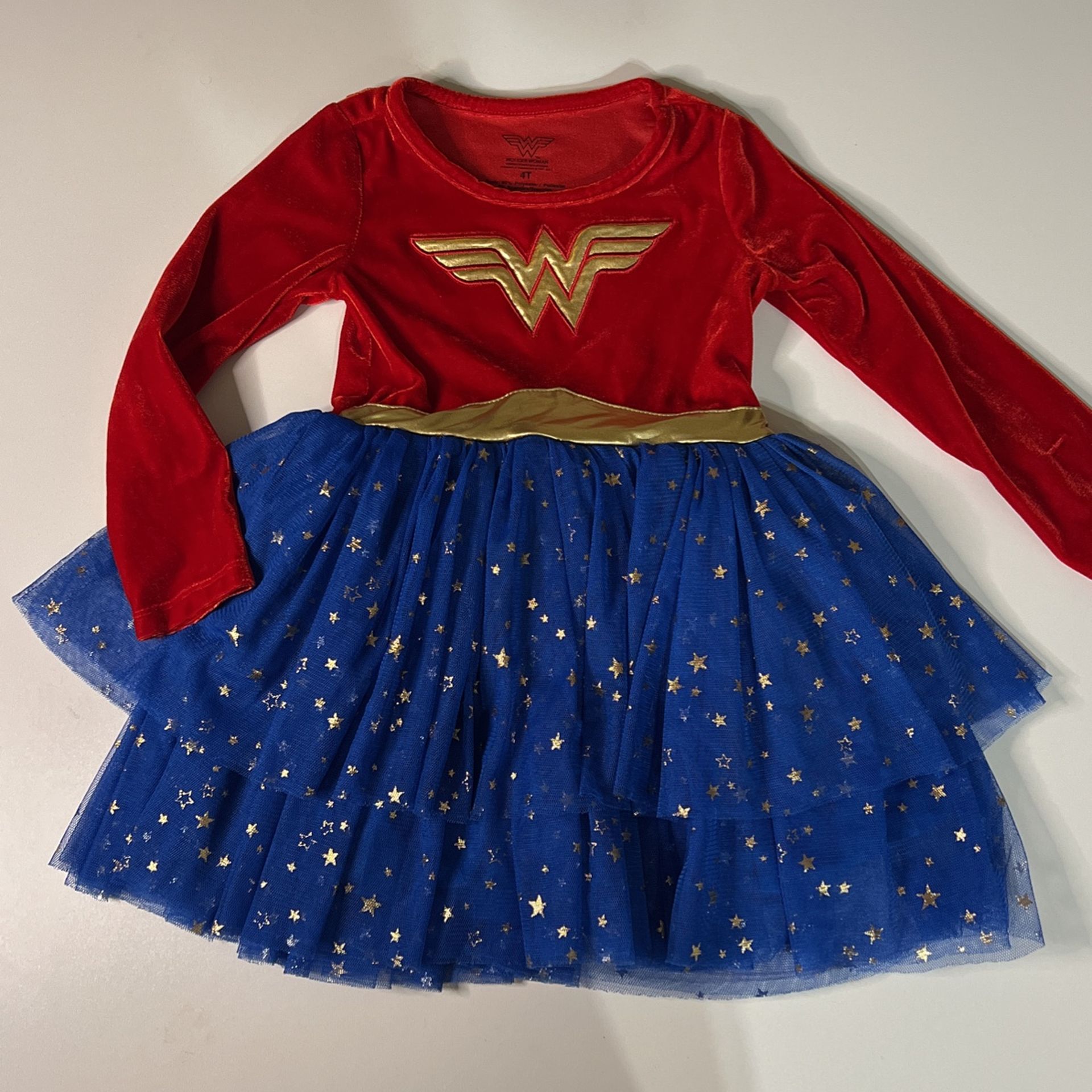 Wonder Woman Girls, Long Sleeve, Halloween Costume 4t