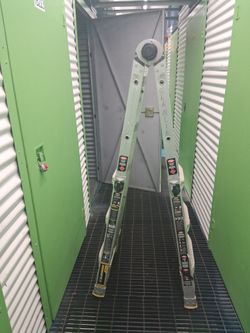 6' aluminum folding extension ladder