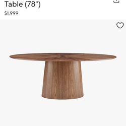 Oval Walnut Dining Table 