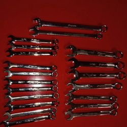 Snap On 6-Point SAE Flank Drive® Midget Combination Wrench Lot Of 20