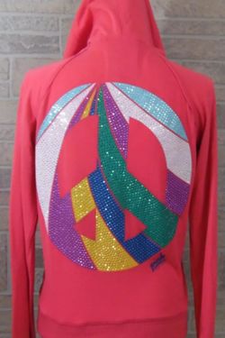 VICTORIA'S SECRET PINK BLING HOODIE LG