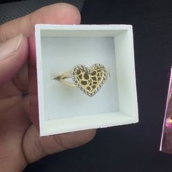 14K Gold Nugget Ring