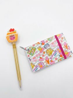 Novelty Pens and Patterned Notebook Set