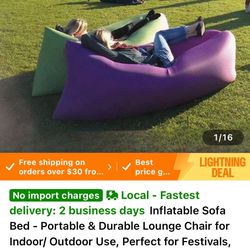 Inflatable Lounge Chair for Indoor/Outdoor Use *Like New*