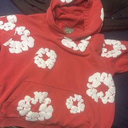 Red Denim Tears Hoodie Size Small