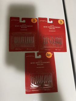 3 mini Christmas tree replacement bulbs