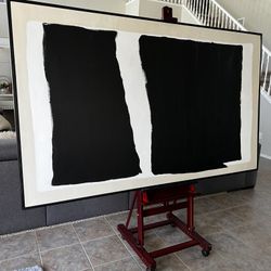 “DARK MODERN MOMENT” 7x4 Feet -Custom Size & Color Hand Painted Original Art