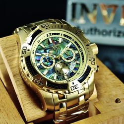 Invicta Watch Brand New Men 50mm Gold 100%Authentic