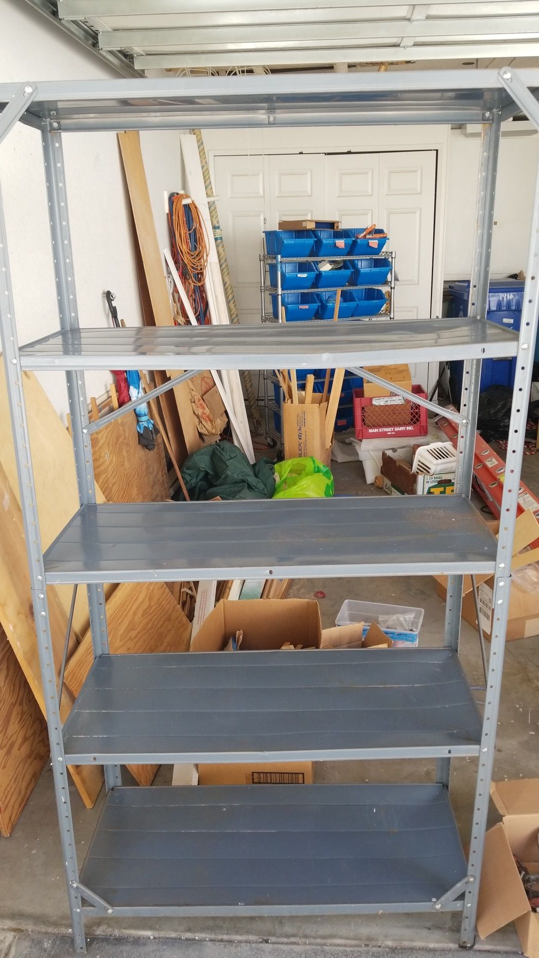 Metal shelves 2 count. Sturdy