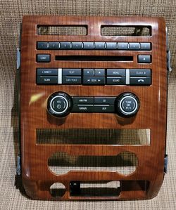 09-14 Ford F-150 Radio / Temperature Dash Woodgrain Bezel with Radio Controls