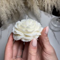 Scented Peony Candle Favour Pack Of 3 , Personalised Wedding Candle, Candle Gift, Custom Fl