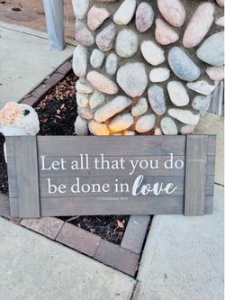 Scripture decor rustic