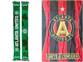 COMBO DEAL Atlanta United FC Flag/Banner + St. Patrick’s Day Scarf