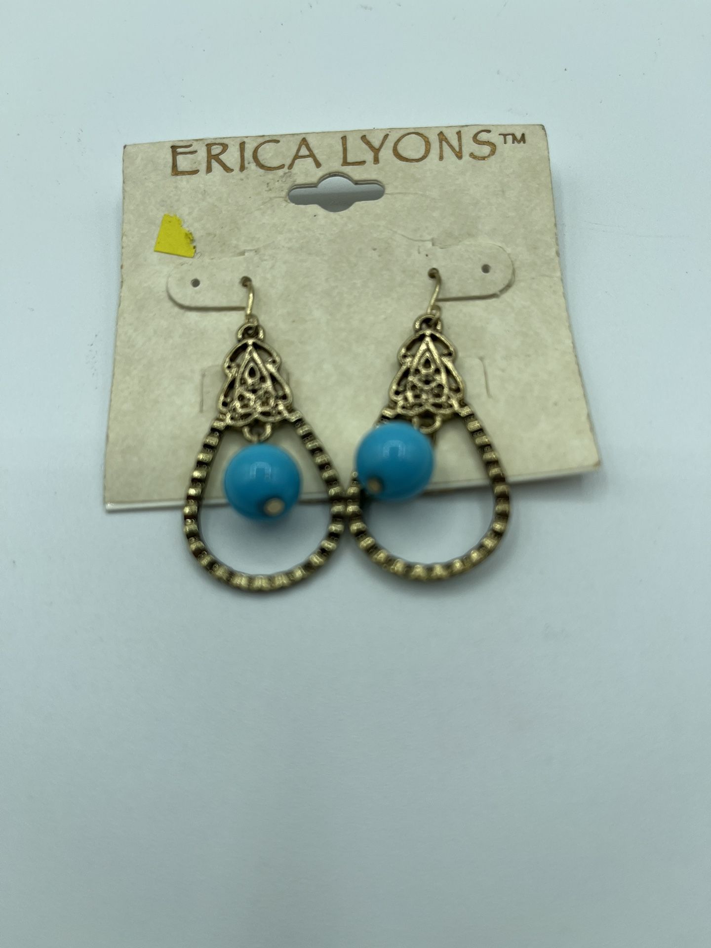 Erica Lyons Turquoise Dangling Earrings 