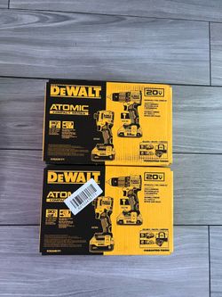 Dewalt ATOMIC 20V MAX Lithium-Ion Cordless 2-Tool Combo Kit with 5.0 Ah and 2.0 Ah Batteries, Charger and Kit Bag each one