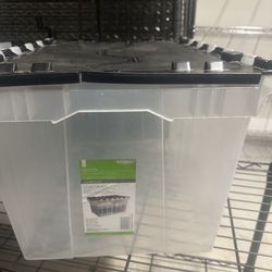 Plastic Storage Bins w/ Lids – 12 Gallon