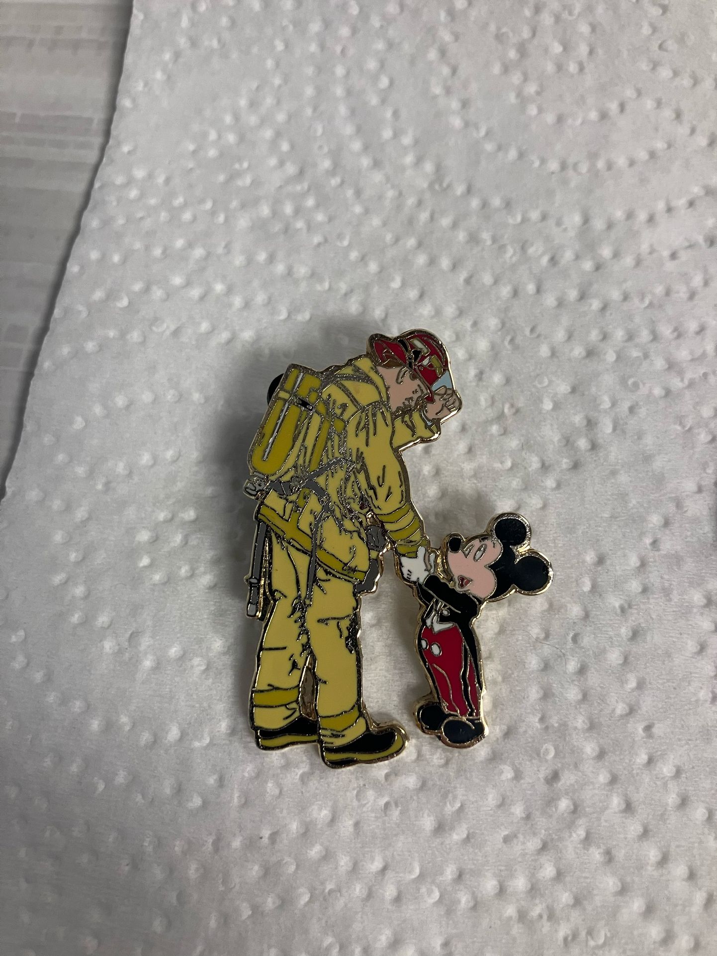 Mickey Mouse With Fire Fighter Pin