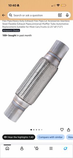 Flex Pipe,Heavy Duty Exhaust Flex Pipe,Car Accessories Stainless Steel Flexible Exhaust Pipes,Universal Muffler Tube Automotive Replacement,Suitable f