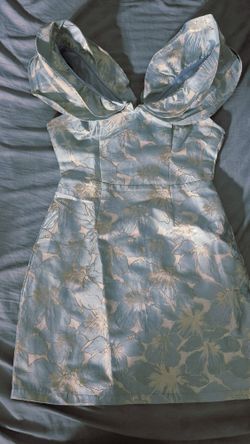 Blue , Silver And Gold Dtess