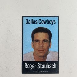 RARE 1972 Roger Staubach Football NFLPA Iron Ons  NM-MT OR BETTER  -ROOKIE YEAR Dallas Cowboys