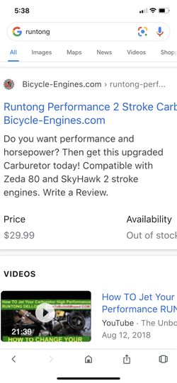 Runtong carburetor