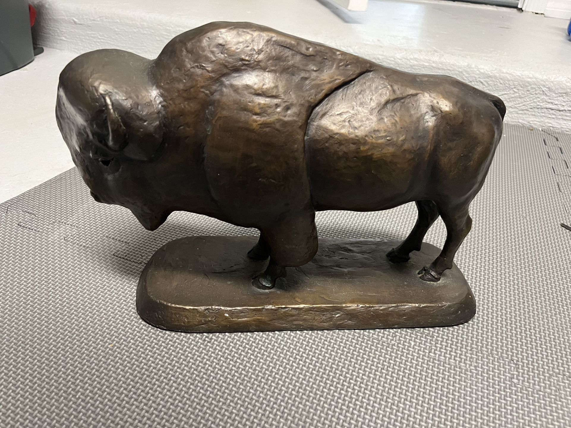 Antique Solid Copper Buffalo/ Bison. 