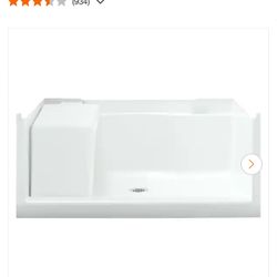 STERLING Accord Seated 48 in. x 36 in. Single Threshold Base in White 181