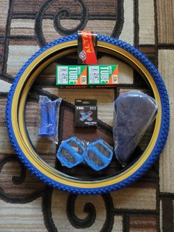 NEW Bicycle Bmx Parts Bundle 24" Blue