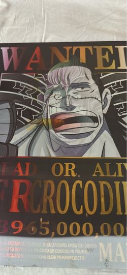 One Piece Sir Crocodile Wanted 3D Poster Print
