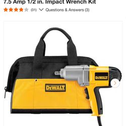 7.5 Amp 1/2 in. Impact Wrench kit （tool）