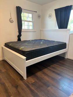 Queen bed and mattress