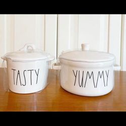 Rae Dunn Tasty & Yummy pots