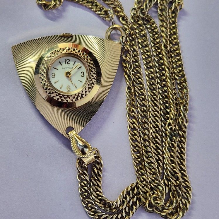 #2285, CARAVELLE BY BULOVA 1967's MECHANICAL PENDANT WATCH
