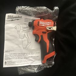 Milwaukee M12 Subcompact Brushless 1/4 Inch Hex Impact Driver