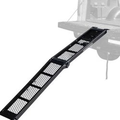 1pc Rockland Heavy Duty Steel Loading Ramp, 800 LBS Capacity, 80" x 11", Portable Folding Truck Ramp with Handle for Motorcycles, Ebikes, Dirtbikes an