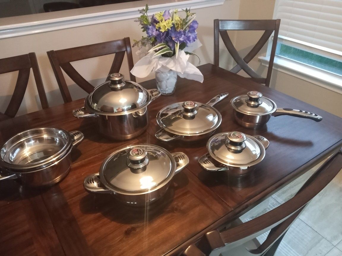 Set De Cocina De Acero Inoxidable