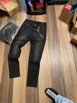 purple jeans