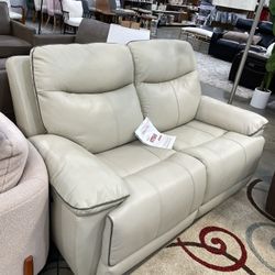 Messina Leather Power Reclining Loveseat